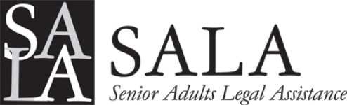 A black and white logo of the senior adults league.