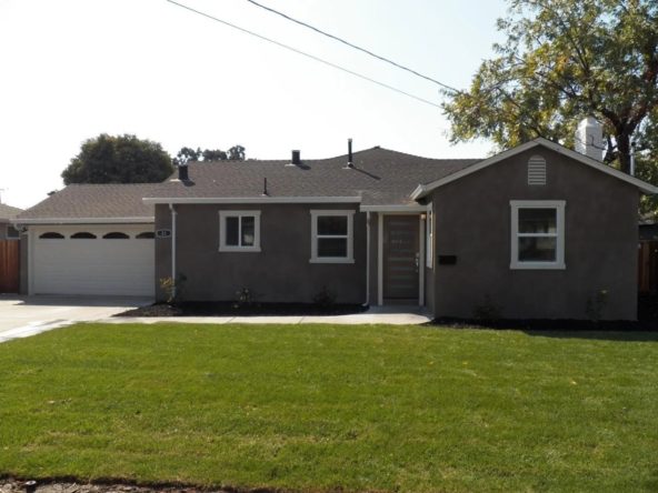 Single-story house with attached garage.